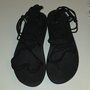 Teva Black Strappy Sandals